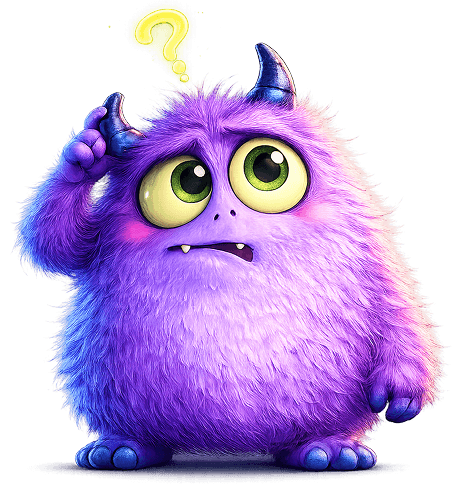 Have a burning question mascot